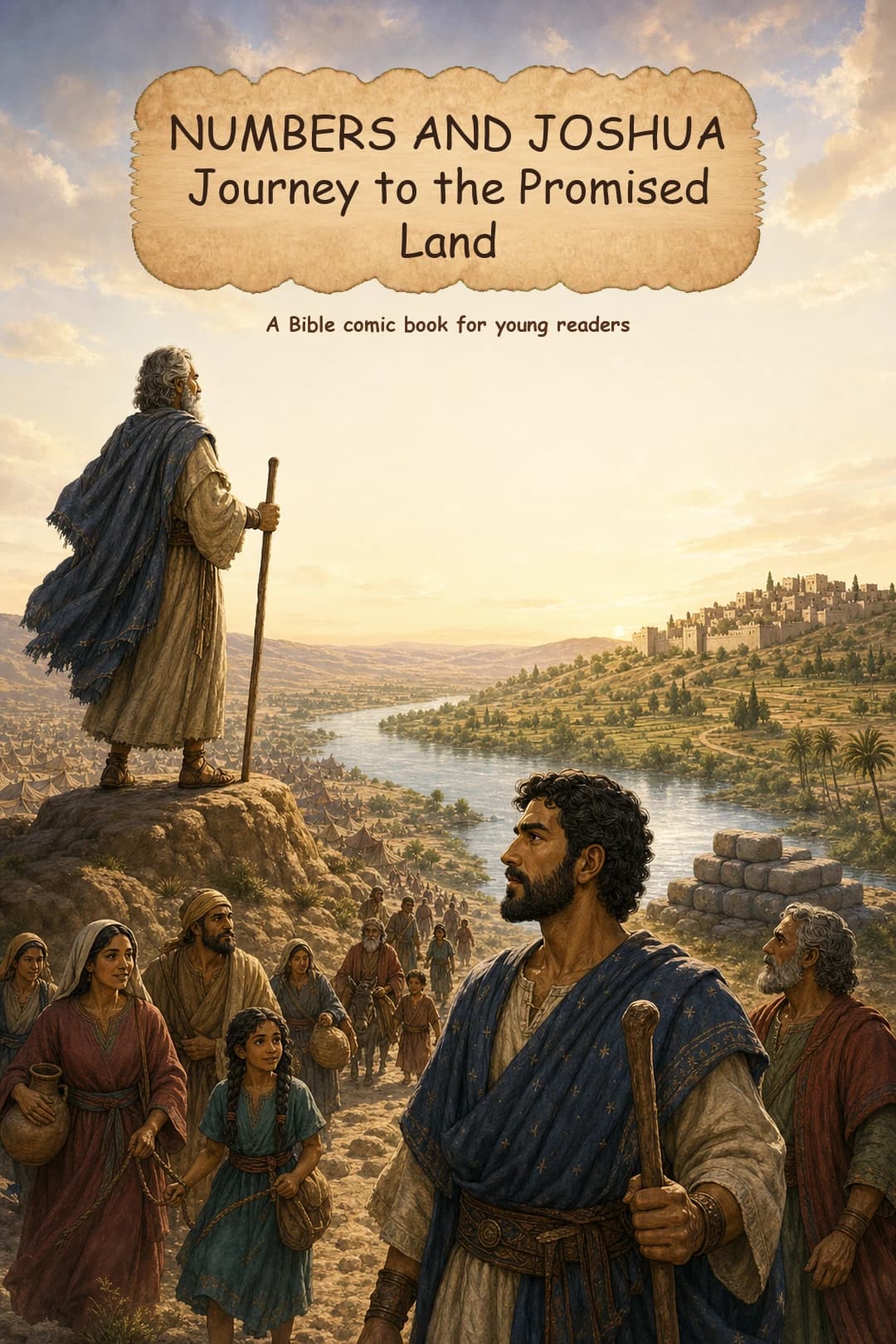 Numbers and Joshua: Journey to the Promised Land illustrated Bible comic cover